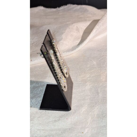 Women's Pierced Earrings Dangle Drop Rhinestone Elegant Eveningwear Cocktail - Picture 7 of 9